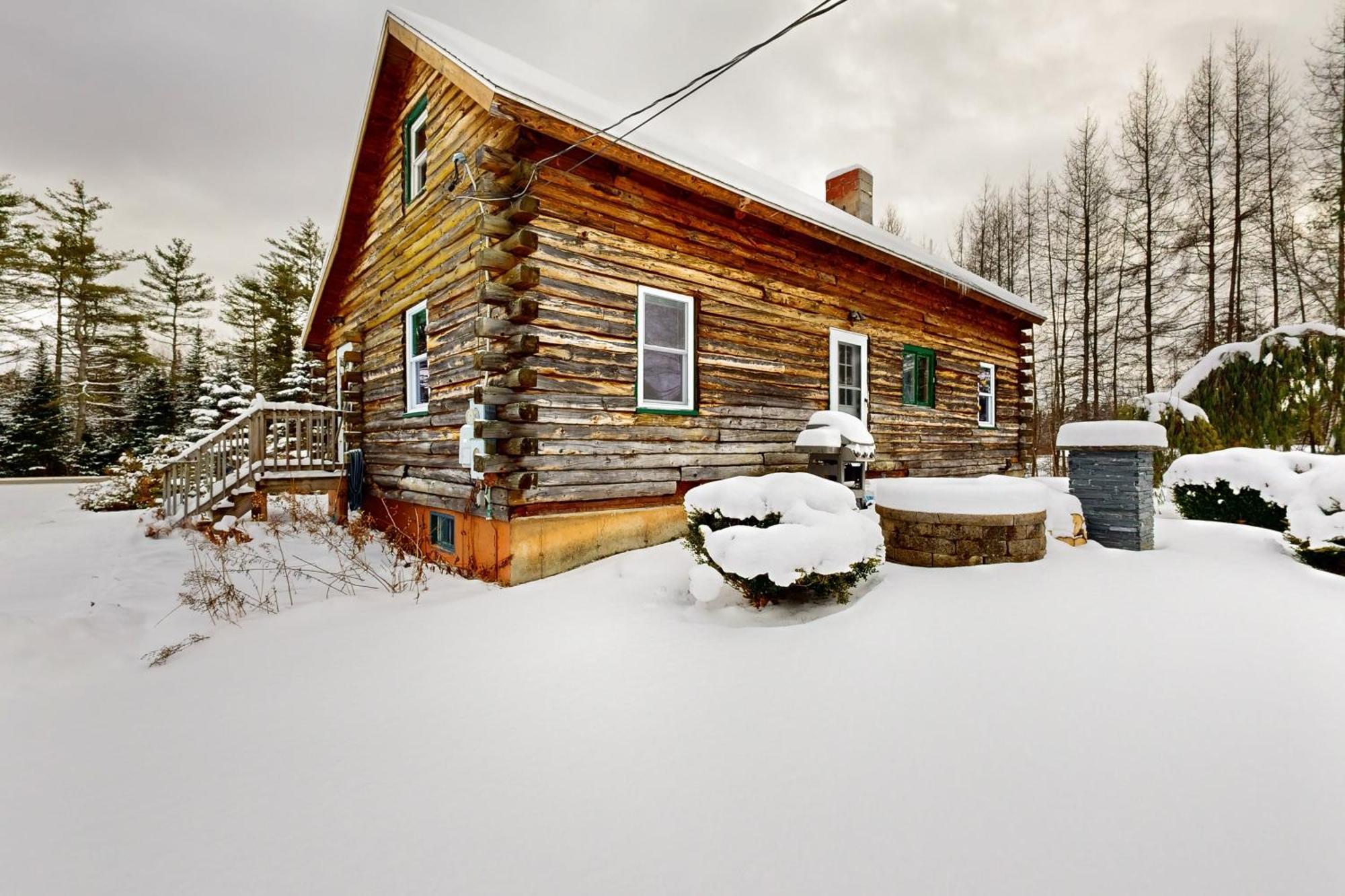 Twin View Log Home Carroll Exterior foto